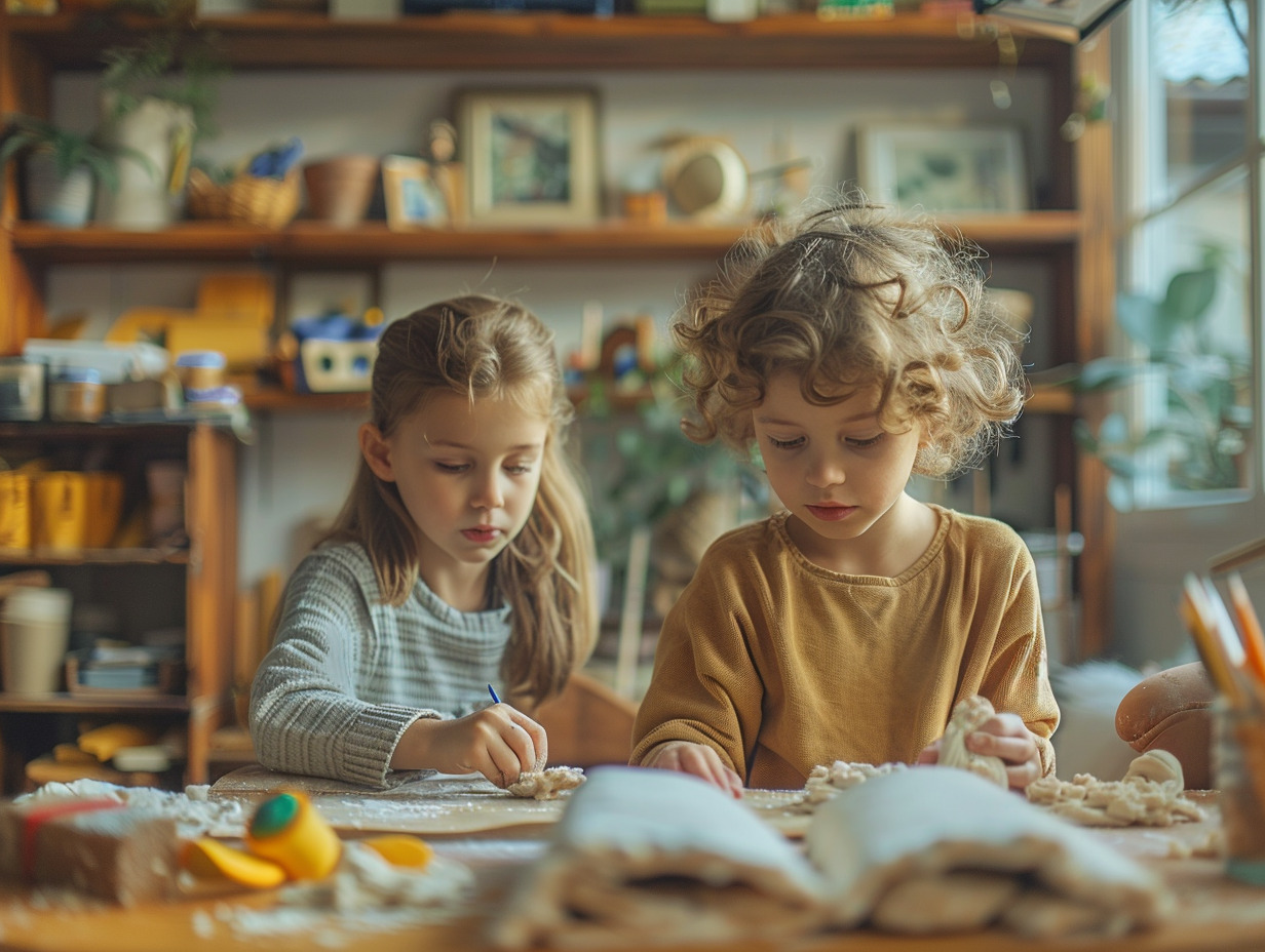 enfants pâte à sel